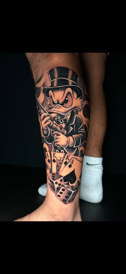 Black & Grey tattoo by Oscar Arce