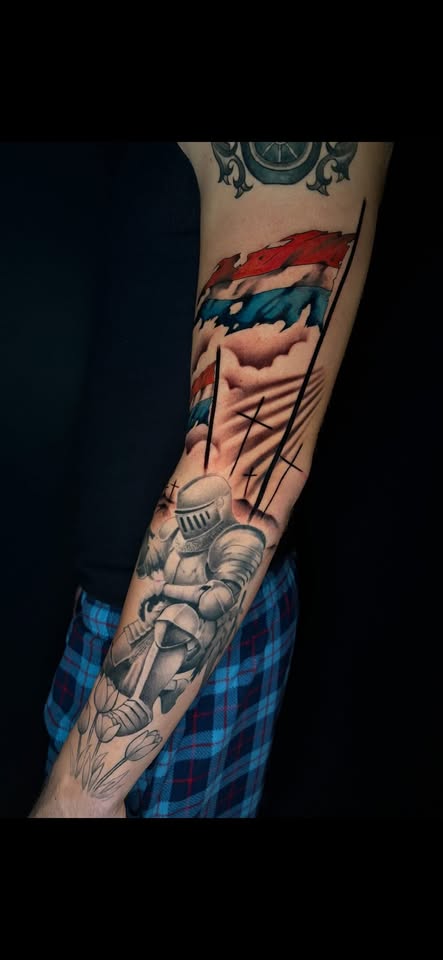 Knight & Flag — Color two-day session by Oscar Arce